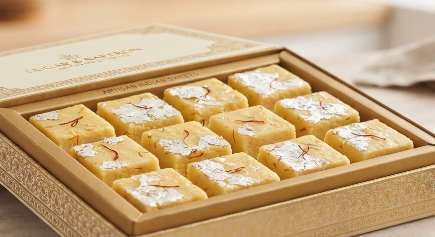 Saffron Barfi Box 1kg — detail view